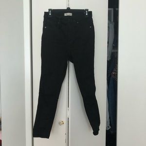 Madewell 10” High Waisted Black Skinny Jeans 27